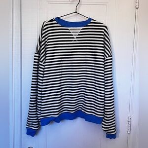 Free People - We the Free Classic Striped Oversized Crewneck